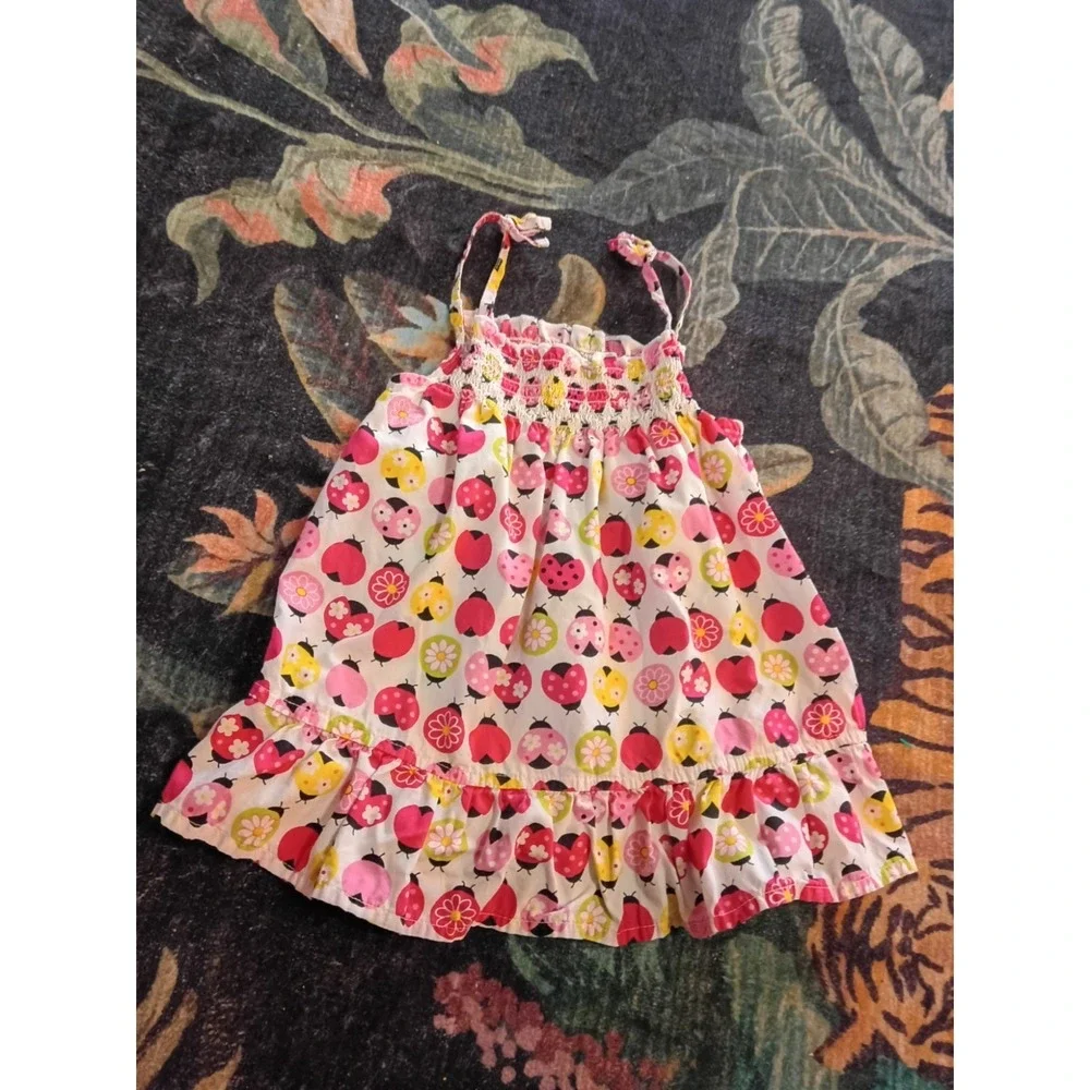 Vintage 2009 Gymboree Ladybug Tank Top Shirt Spaghetti Straps Girls Size 5
